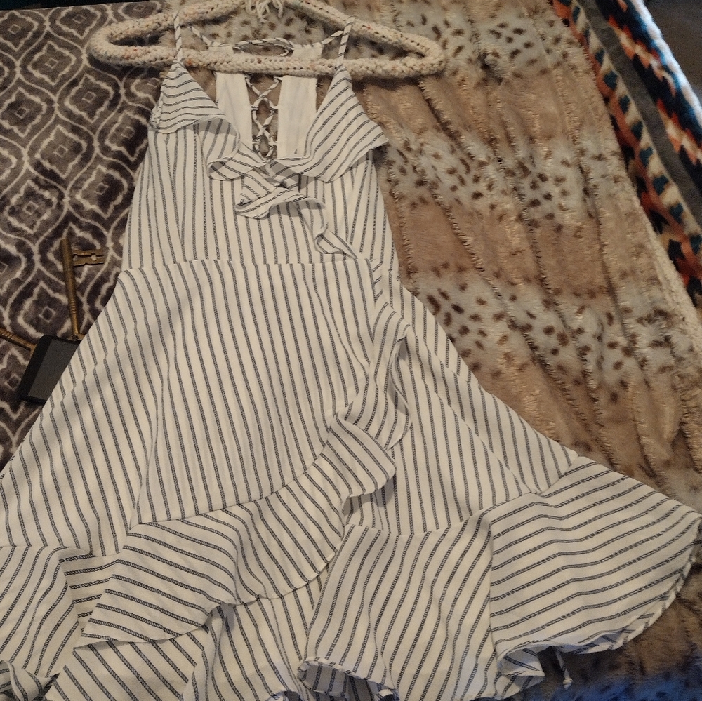 Striped Ruffle Dress
